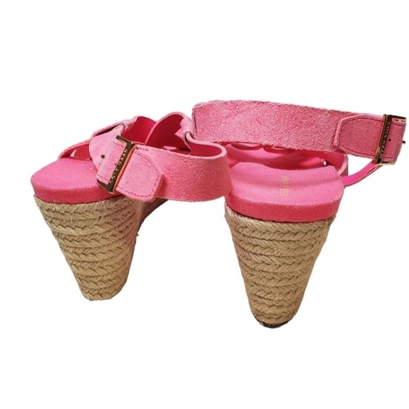 Cole Haan Pink Suede Espadrille Sandals Size 8.5 - Picture 5 of 9